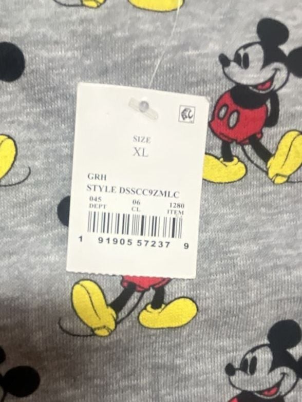 Disney Women's Plus Mickey Mouse Sweatshirt Hoodie Zippered All-Over Print Gray - .com 11