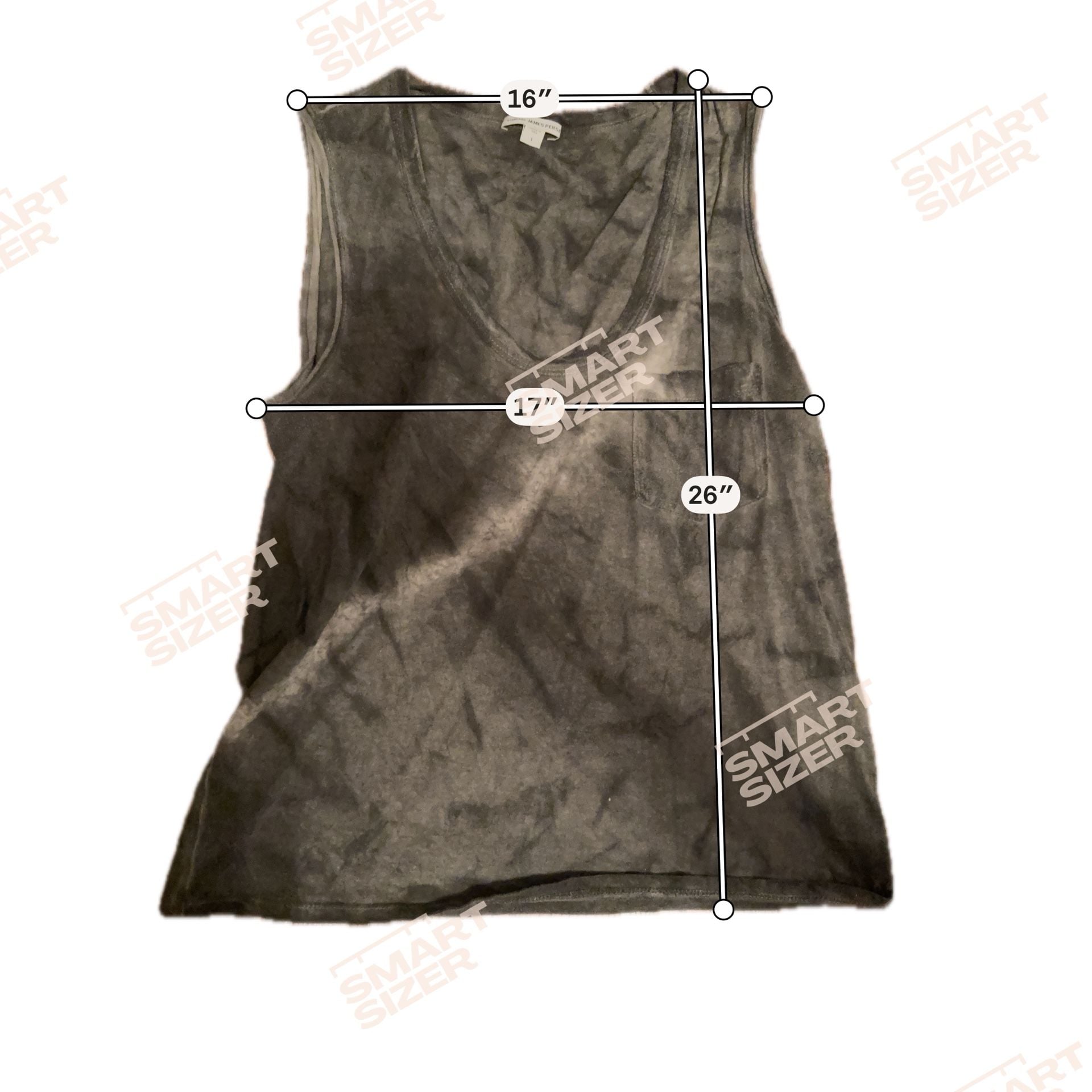 James Perse Tie Dye Tank Top Size 1 Black Cotton Sleeveless Pocket small 4