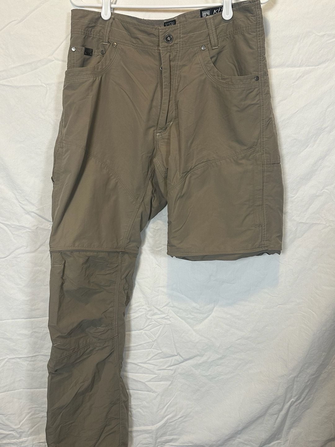 Kuhl Liberator Convertible Stealth Pants Size 32x32 Khaki Outdoor Hiking 9