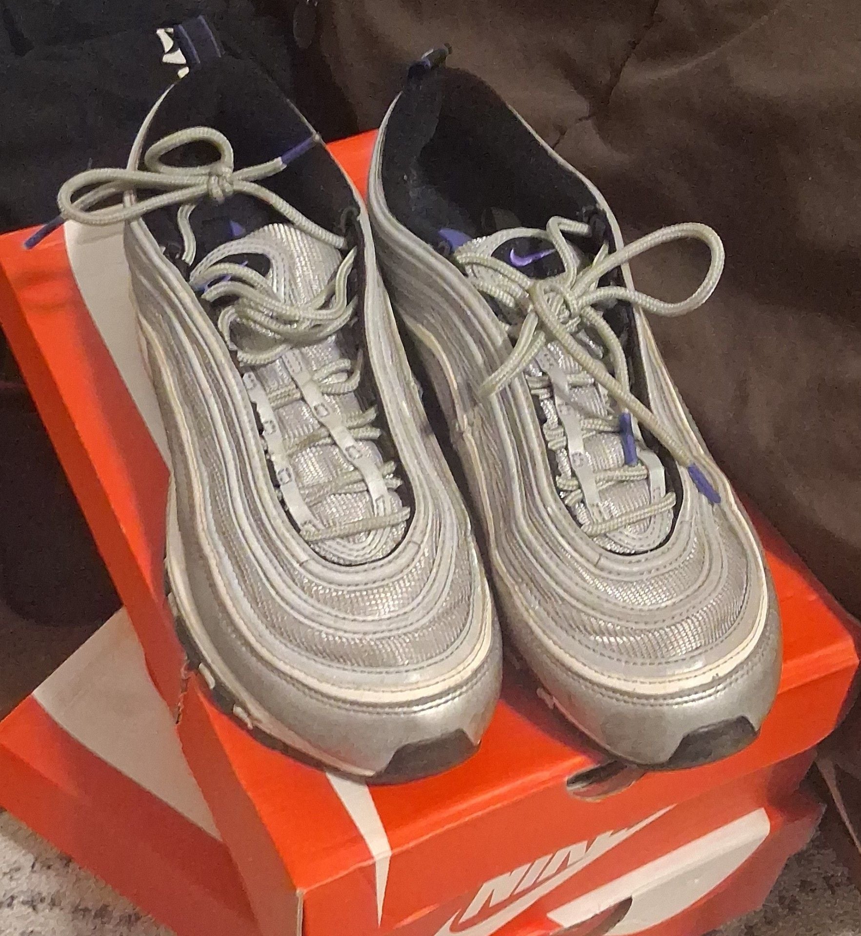 Nike Air Max 97 Size 11 Silver Violet Black Red Black 2