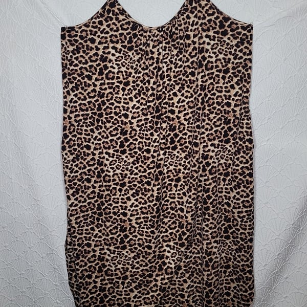 White Birch Leopard Print Cami Dress 2X