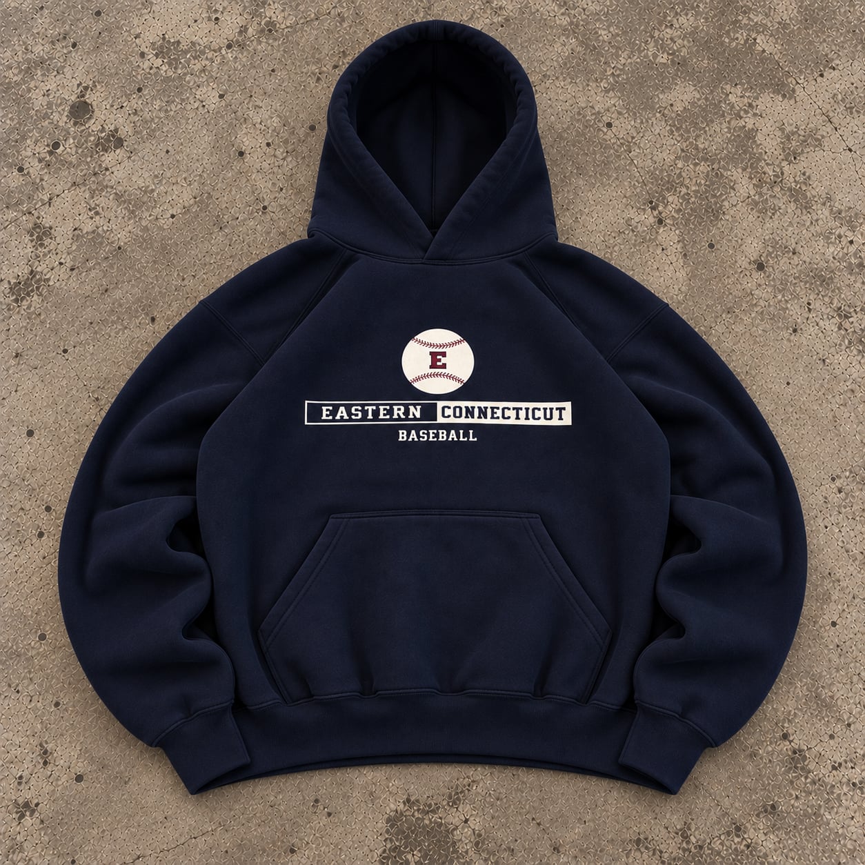 Eastern Connecticut State Warriors Baseball Hoodie Navy 2