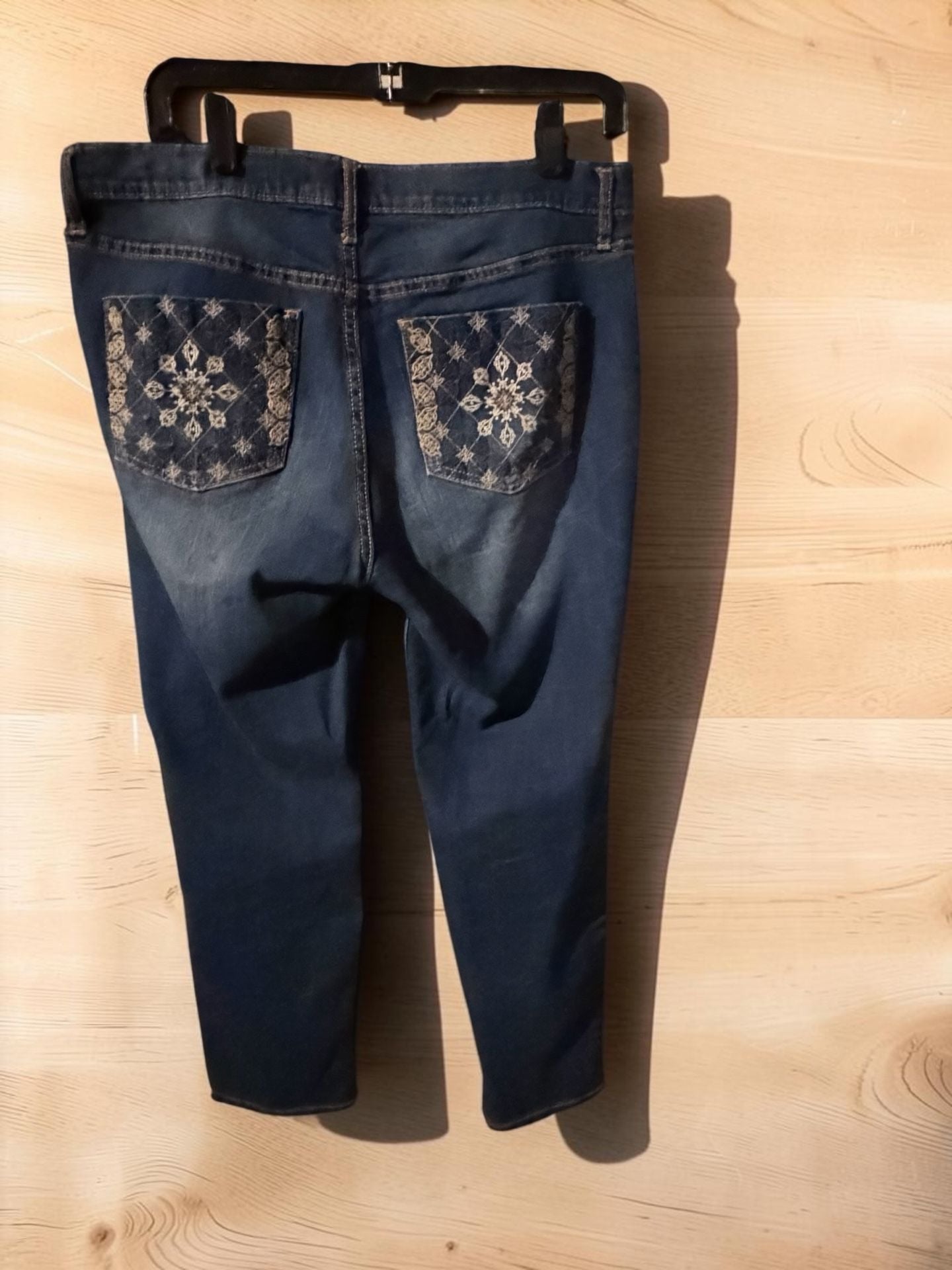Code Bleu Jeans Size 12 Dark Wash Embroidered Pockets 2