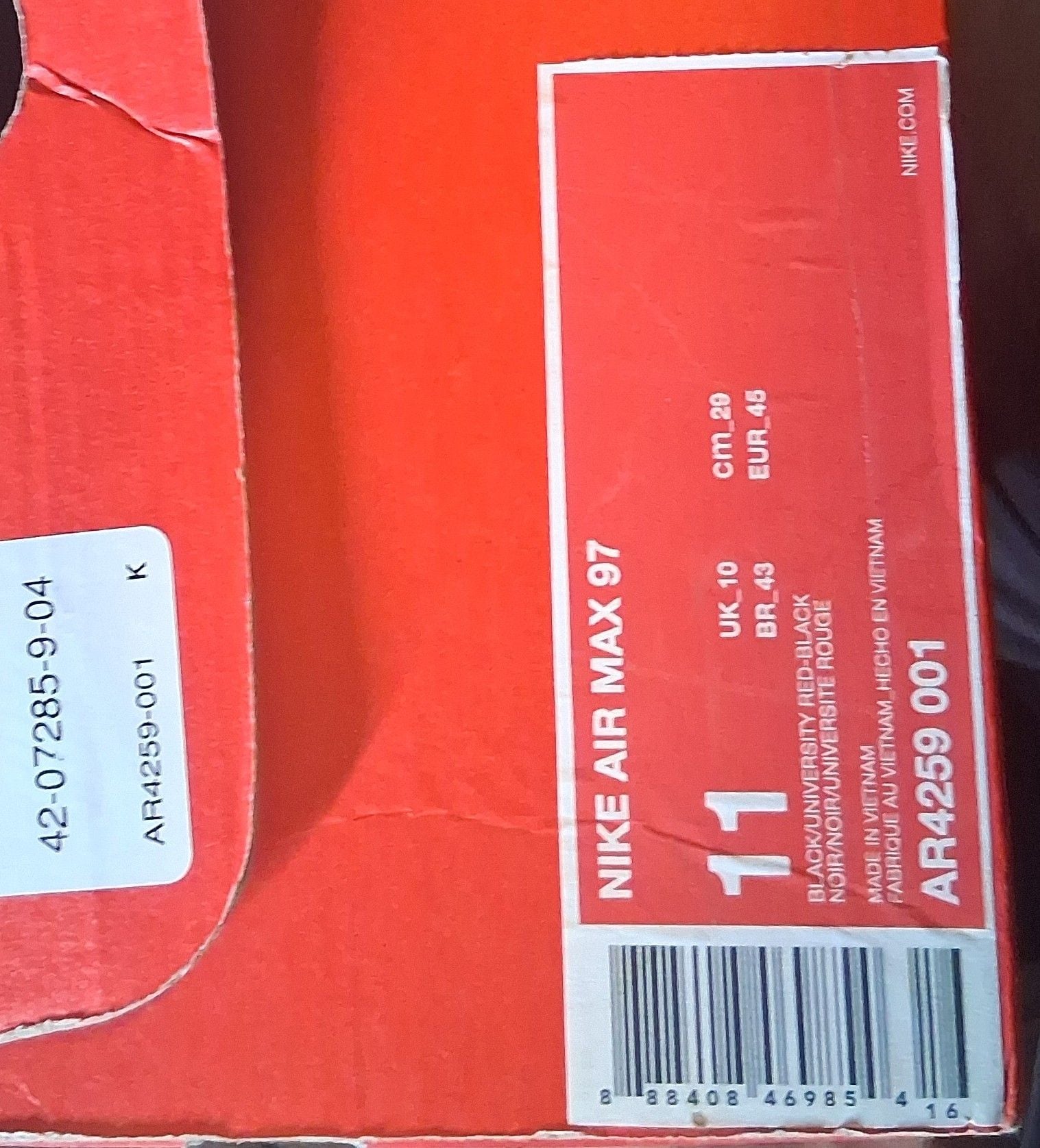 Nike Air Max 97 Size 11 Silver Violet Black Red Black 4