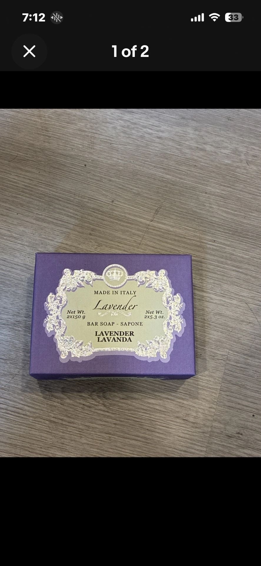 Sapone Toscano Lavender Bar Soap Set of 2 1
