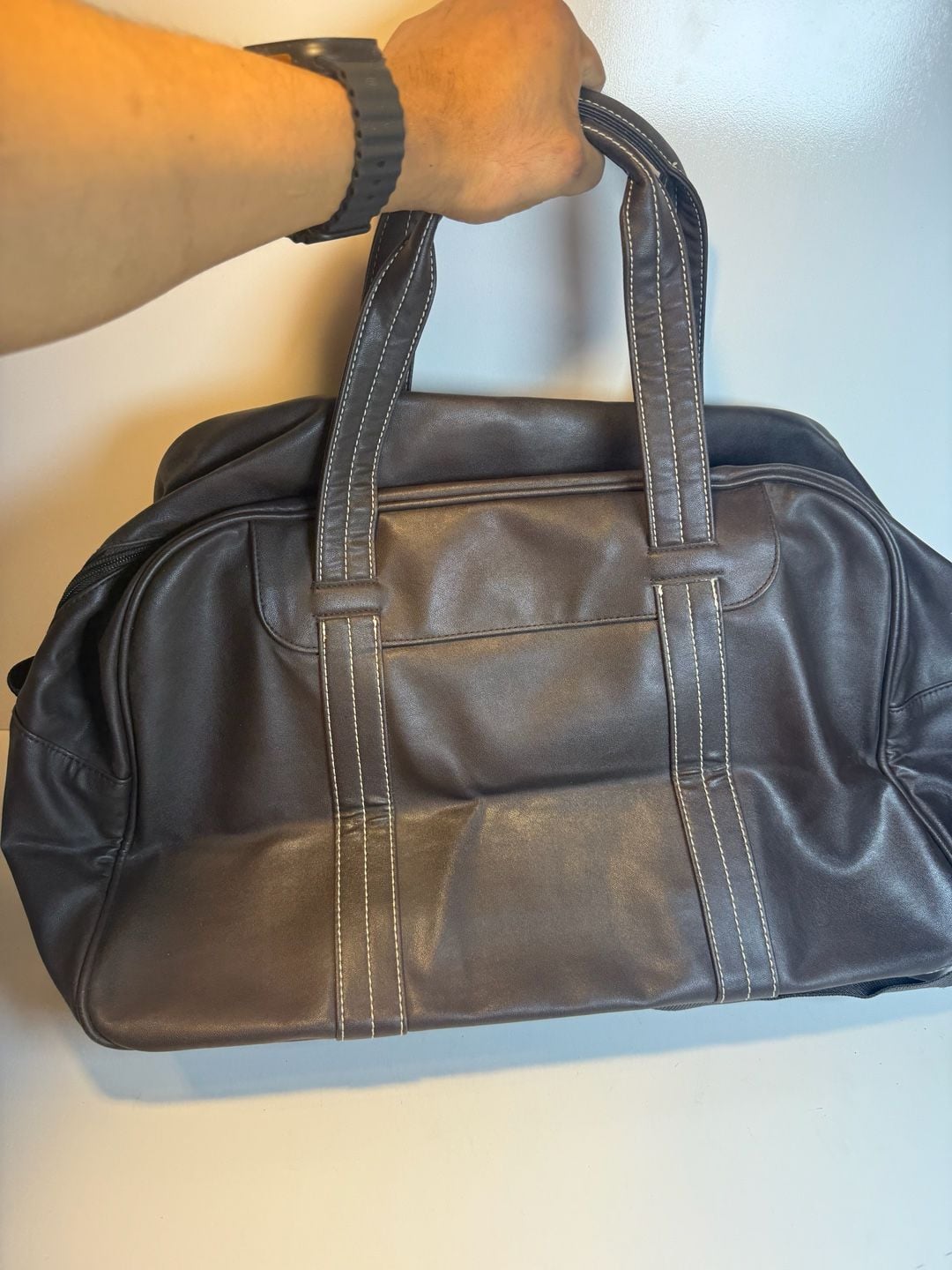 Lagerfeld Brown Duffle Travel Bag Weekender 8
