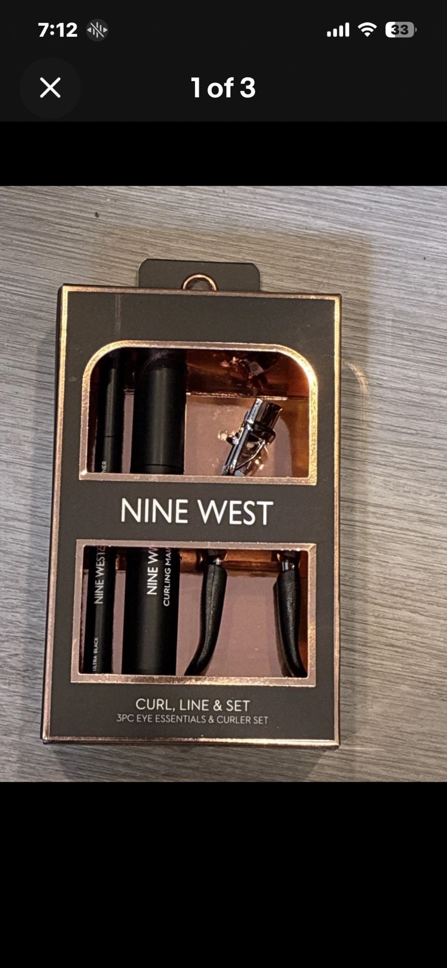 Nine West Curl, Line & Set 3pc Eye Essentials & Curler Set 1