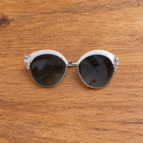 Dsquared2 DQ199 25K CatEye White/Gold Metal Frame 58-17-135