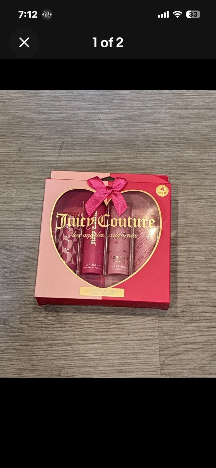 Juicy Couture Lip Balm Set 4 Piece Valentine's Day Gift Box 1