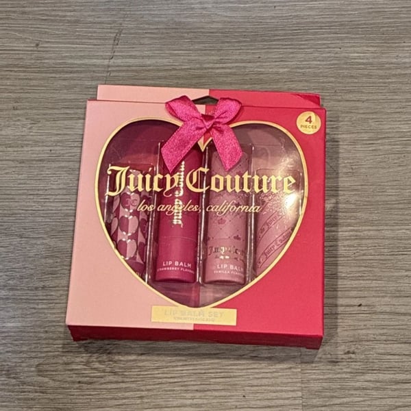 Juicy Couture Lip Balm Set 4 Piece Valentine's Day Gift Box