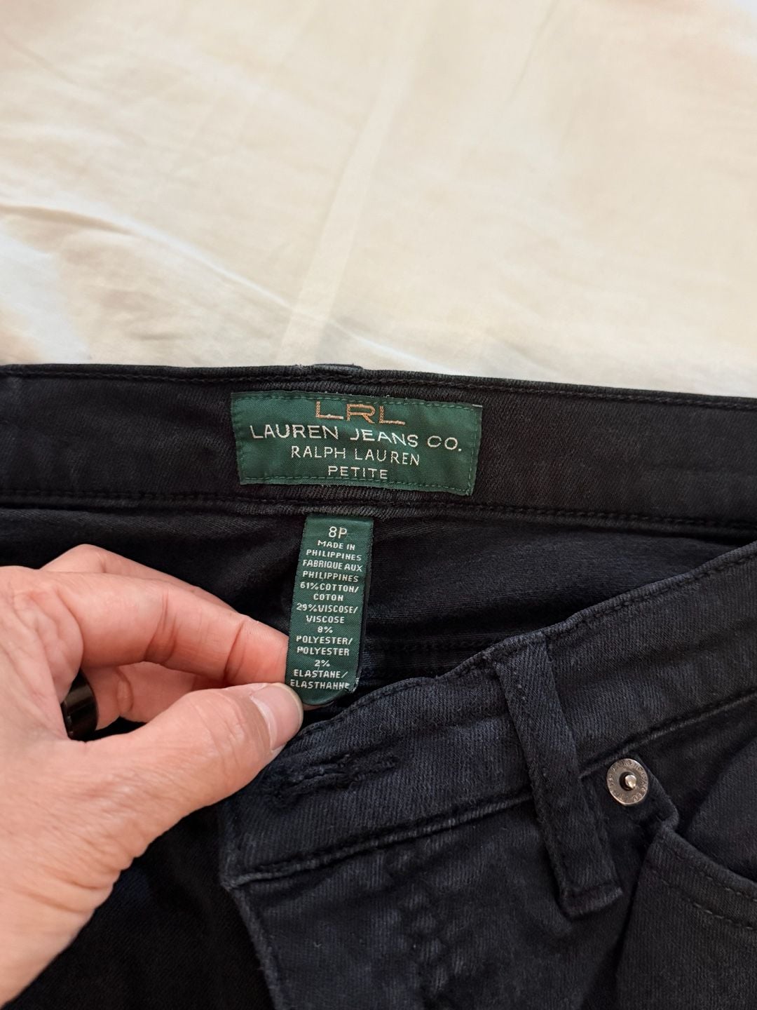 Lauren Jeans Co. Ralph Lauren Petite Black Skinny Jeans Size 8P 6