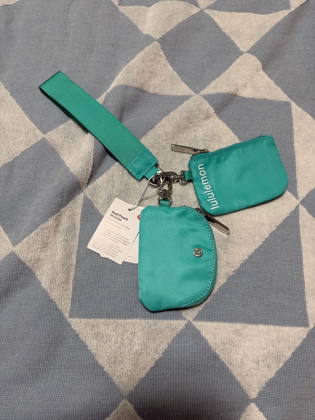 Lululemon Dual Pouch Wristlet Paradise Green Vapor 1