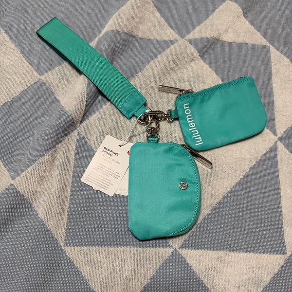 Lululemon Dual Pouch Wristlet Paradise Green Vapor
