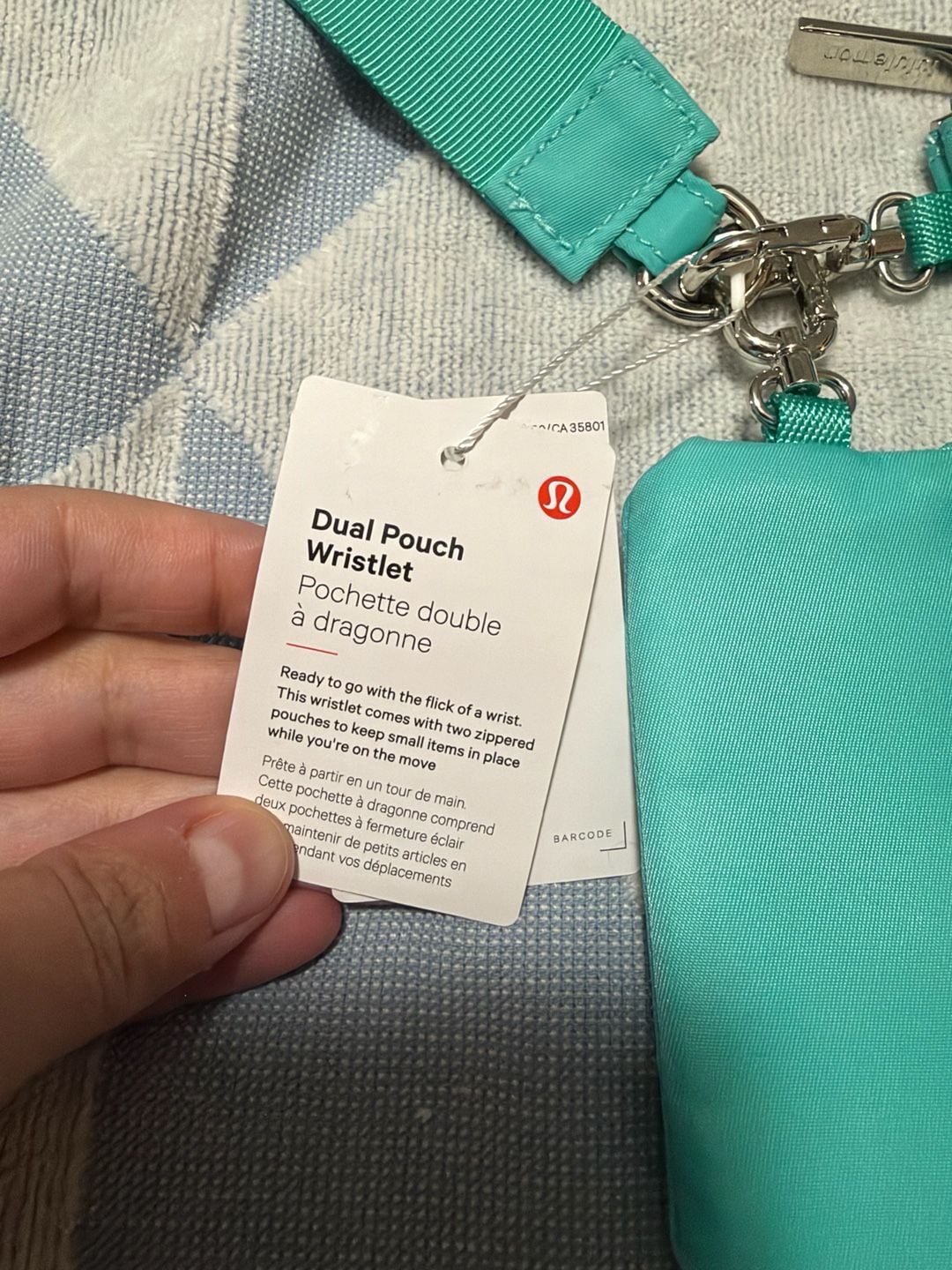 Lululemon Dual Pouch Wristlet Paradise Green Vapor 2
