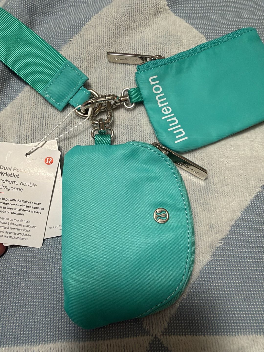 Lululemon Dual Pouch Wristlet Paradise Green Vapor 3