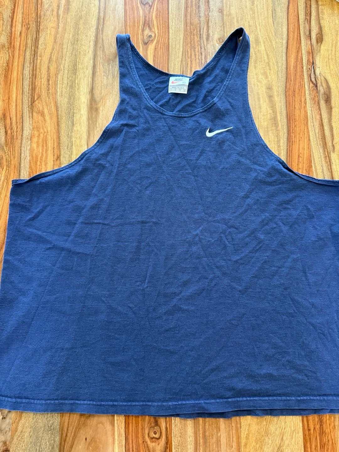 Nike Vintage Navy Blue Tank Top Size XL Made in USA 2