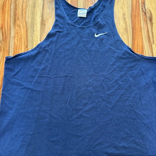 Nike Vintage Navy Blue Tank Top Size XL Made in USA