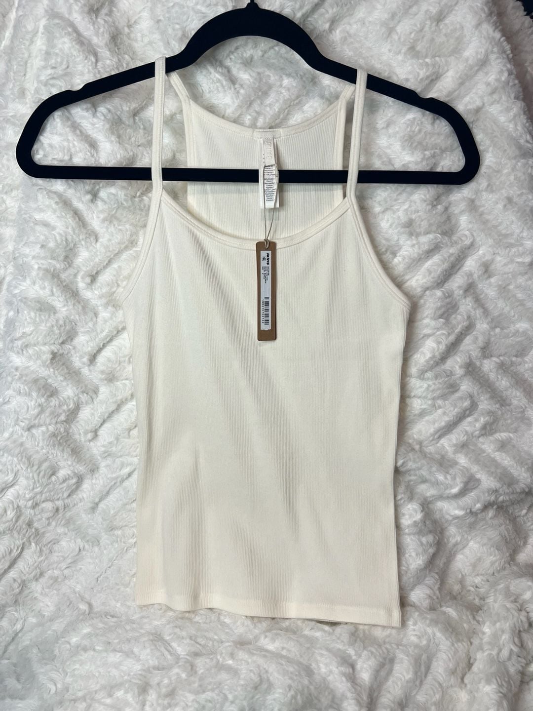 SKIMS Scoop Long Tank Size M Marble Ribbed Cami Top 2