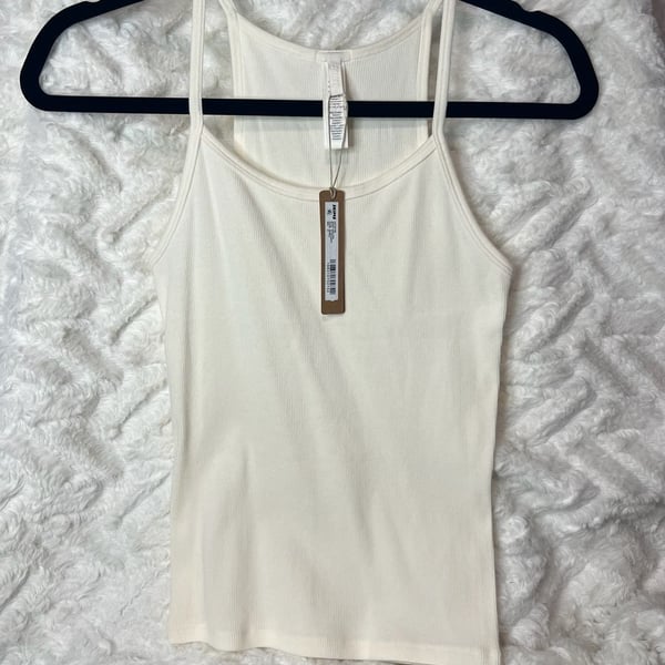 SKIMS Scoop Long Tank Size M Marble Ribbed Cami Top
