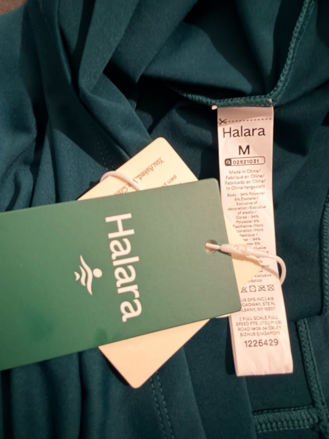 Halara Stand Collar Button Back Cap Sleeve Work Blouse Size M Green 7