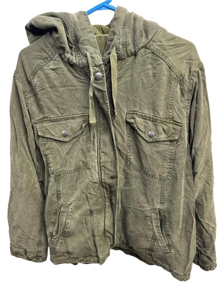 American Eagle Military Parka Hooded Jacket Green XL 2