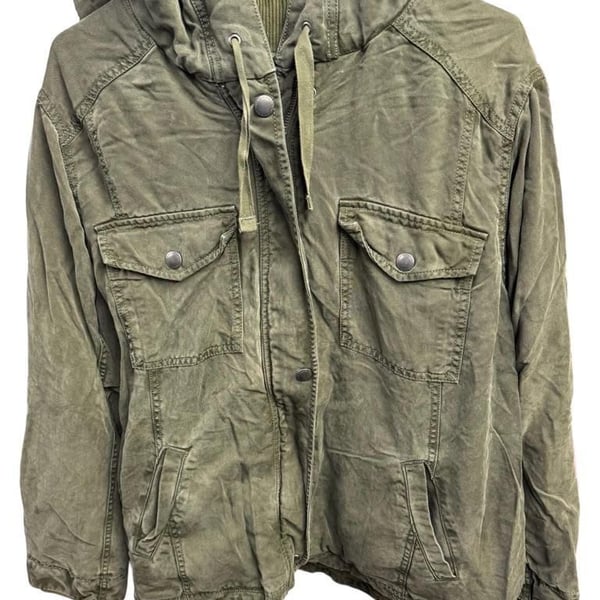 American Eagle Military Parka Hooded Jacket Green XL