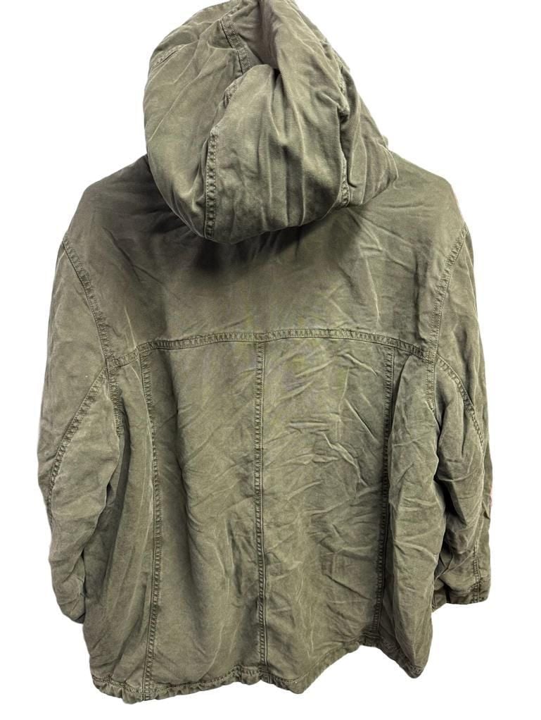 American Eagle Military Parka Hooded Jacket Green XL 3