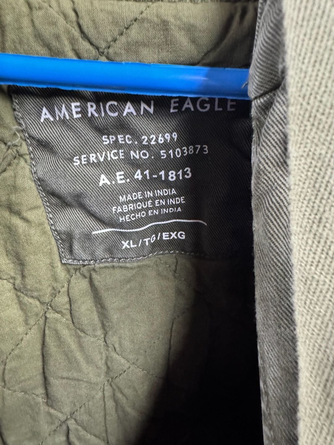 American Eagle Military Parka Hooded Jacket Green XL 4