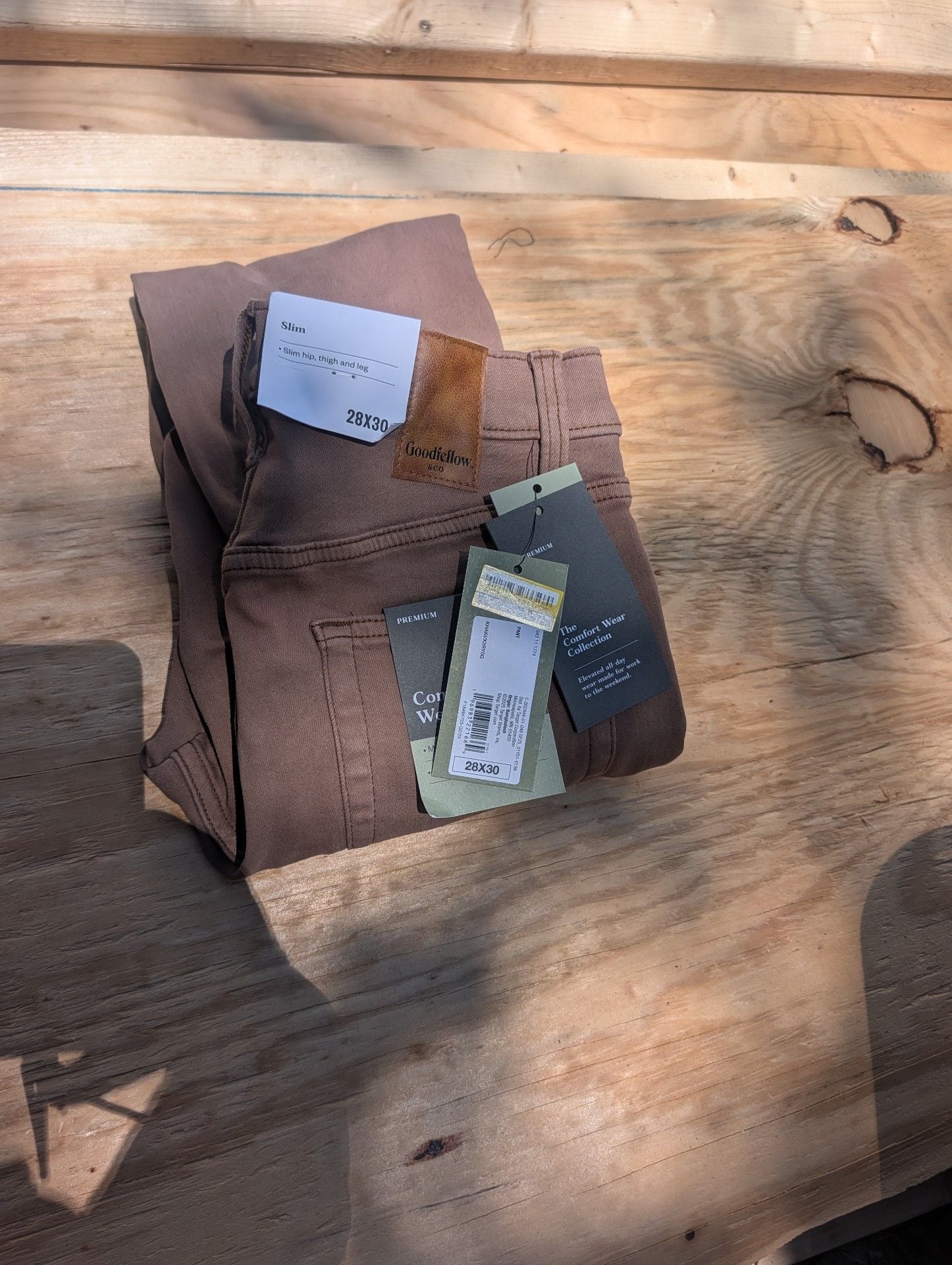 Goodfellow & Co Slim Pants Size 28X30 Khaki Brown 1