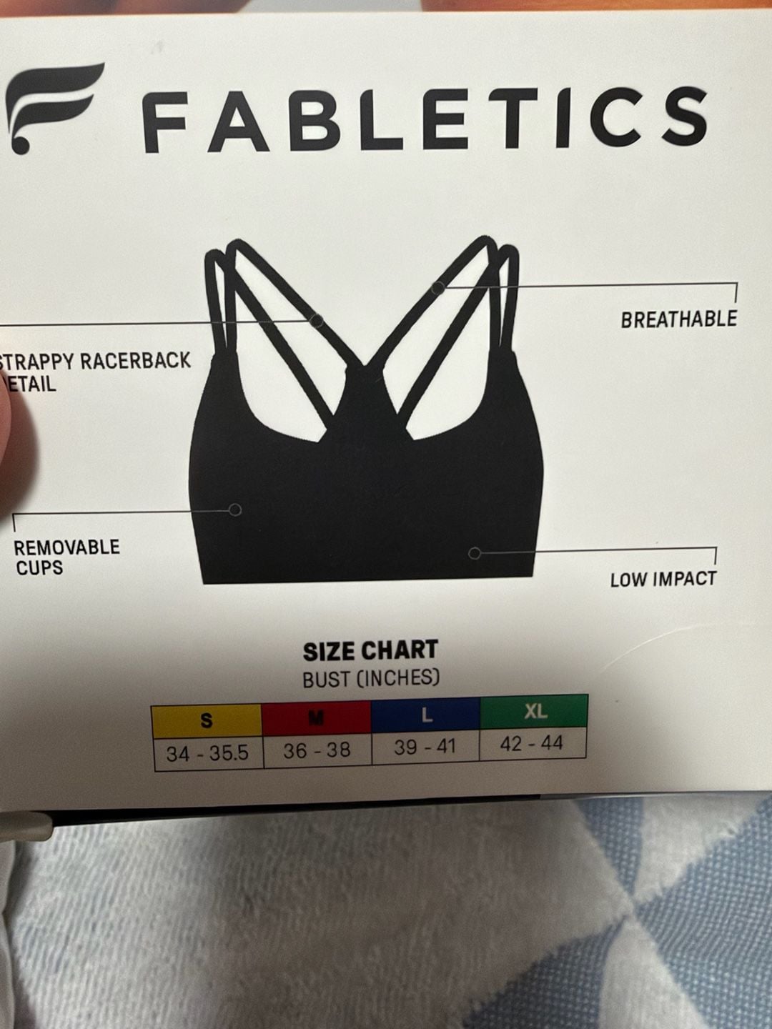 Fabletics Principal Low Impact Bra 2 Pack Size XL White Black 4