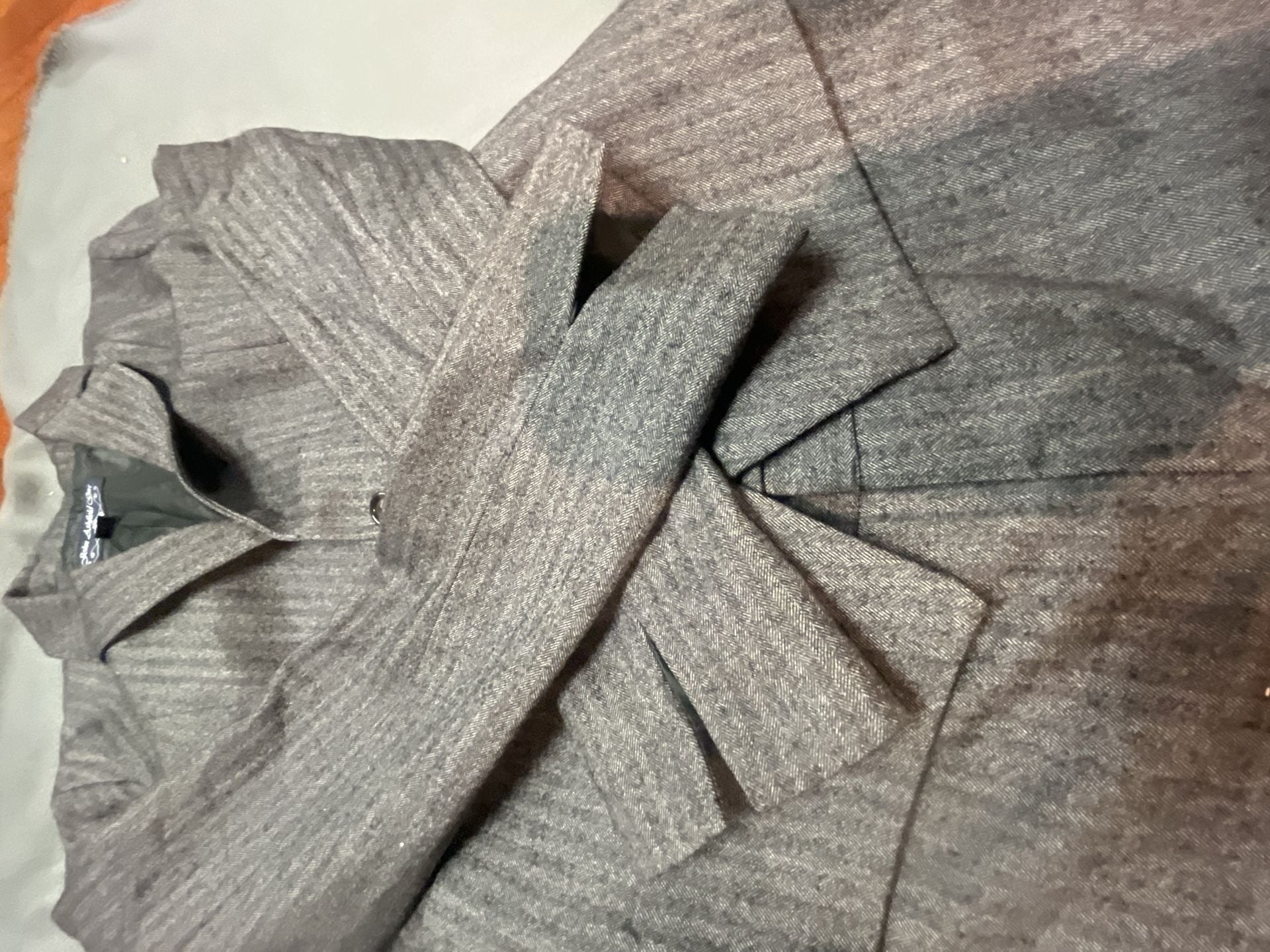 John Ashfield Girl Gray Pinstripe Two Piece Suit Set pants 12 Jacket 14  7