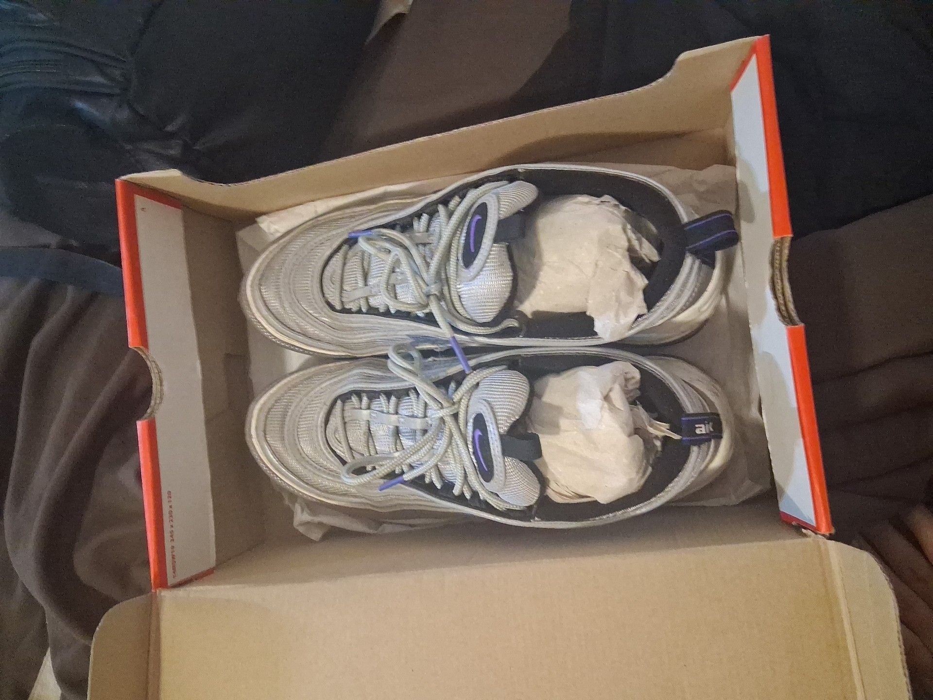 Nike Air Max 97 Size 11 Silver Violet Black Red Black 5