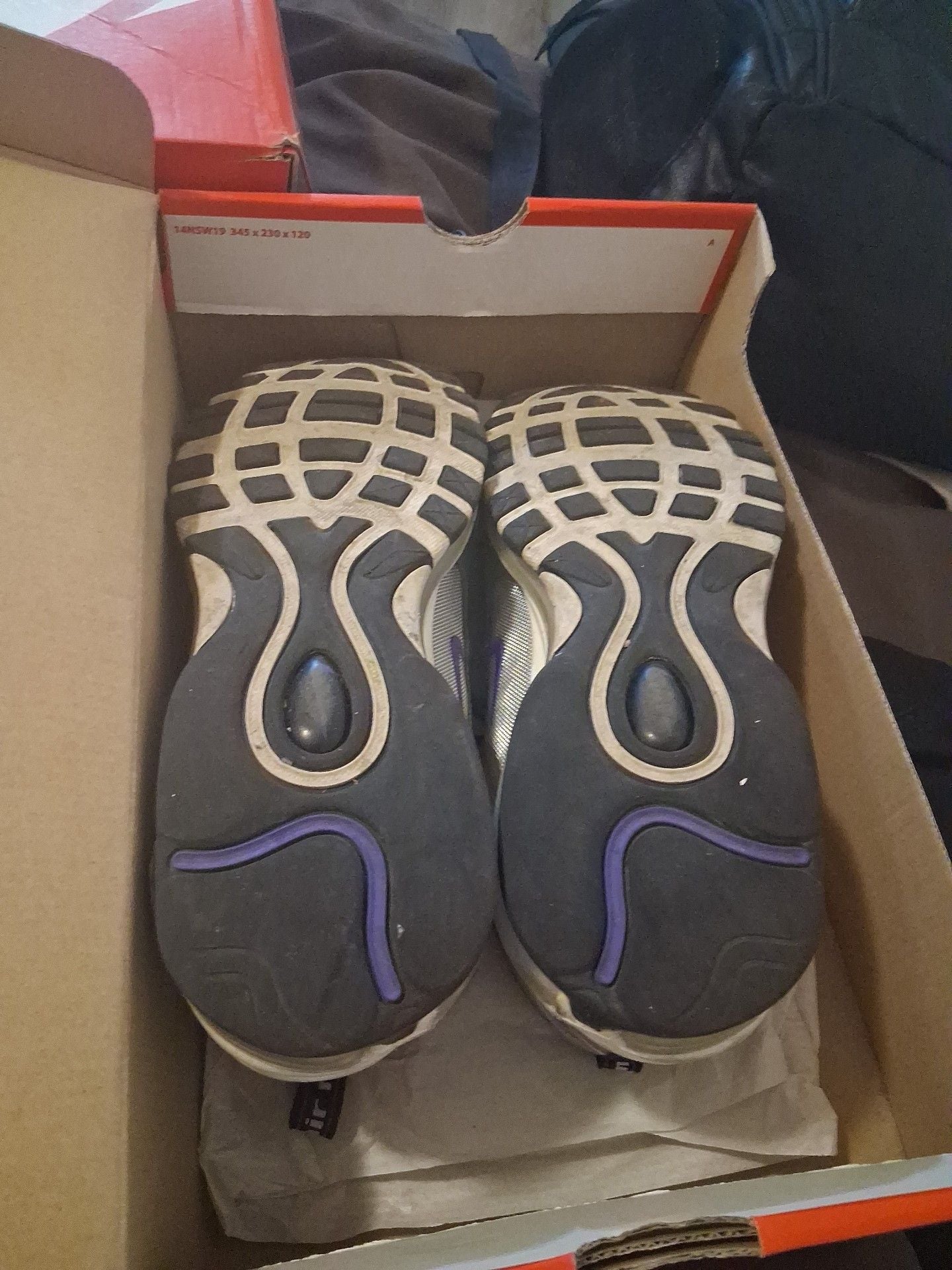 Nike Air Max 97 Size 11 Silver Violet Black Red Black 8