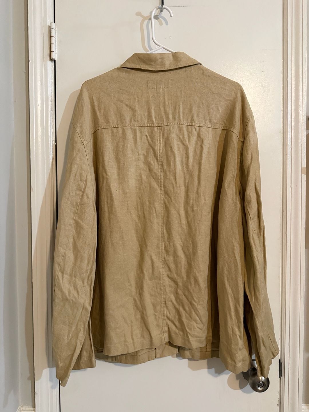 Jones New York Country Linen Safari Jacket Size 22W Tan Utility Coat 6