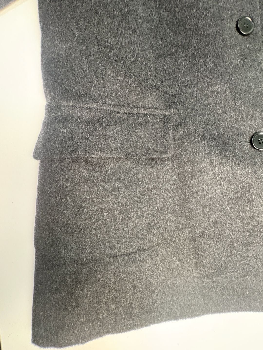 Max Mara Womens Gray 100% Virgin Wool Collarless Blazer Jacket Size 14 10