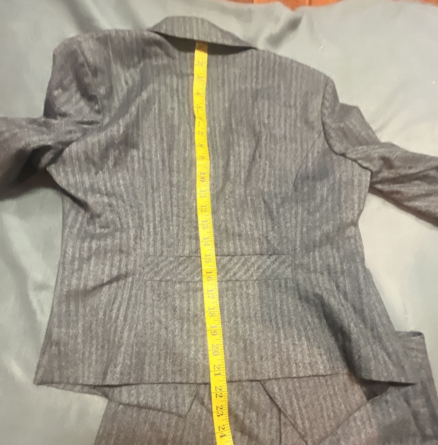 John Ashfield Girl Gray Pinstripe Two Piece Suit Set pants 12 Jacket 14  10