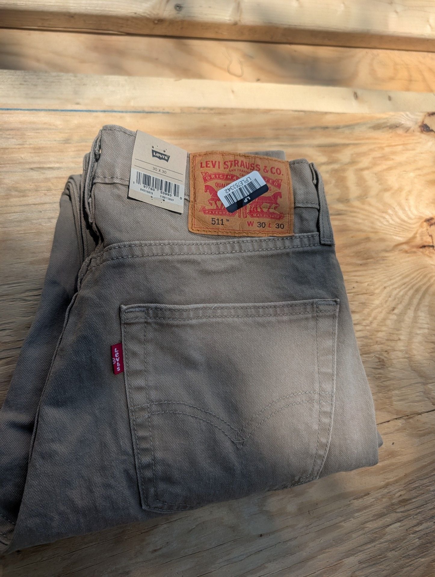 Levi's 511 Slim Jeans 30x30 Brown Cotton 1
