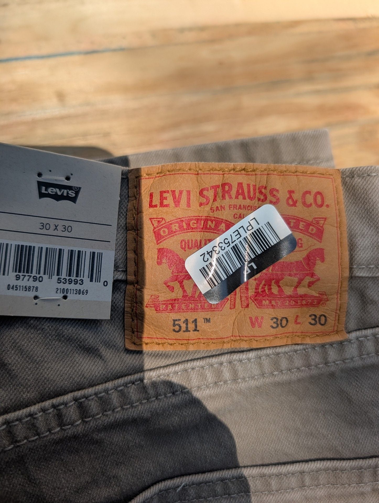 Levi's 511 Slim Jeans 30x30 Brown Cotton 2