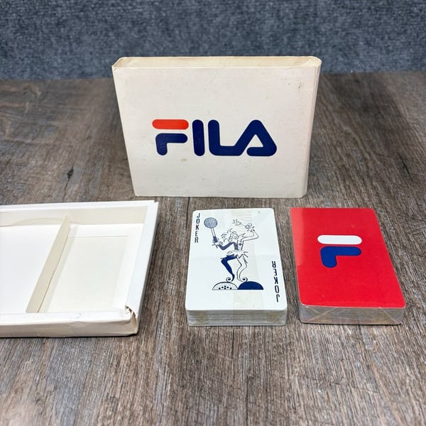 Fila Vintage Playing Cards Two factory sealed Decks Set in Box red/ blue decks