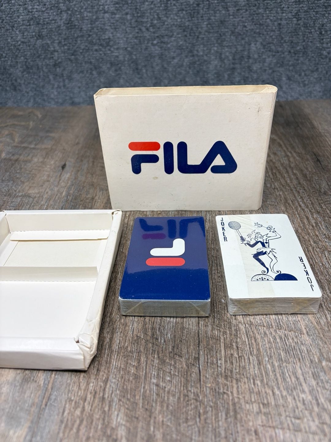 Fila Vintage Playing Cards Two factory sealed Decks Set in Box red/ blue decks
2
