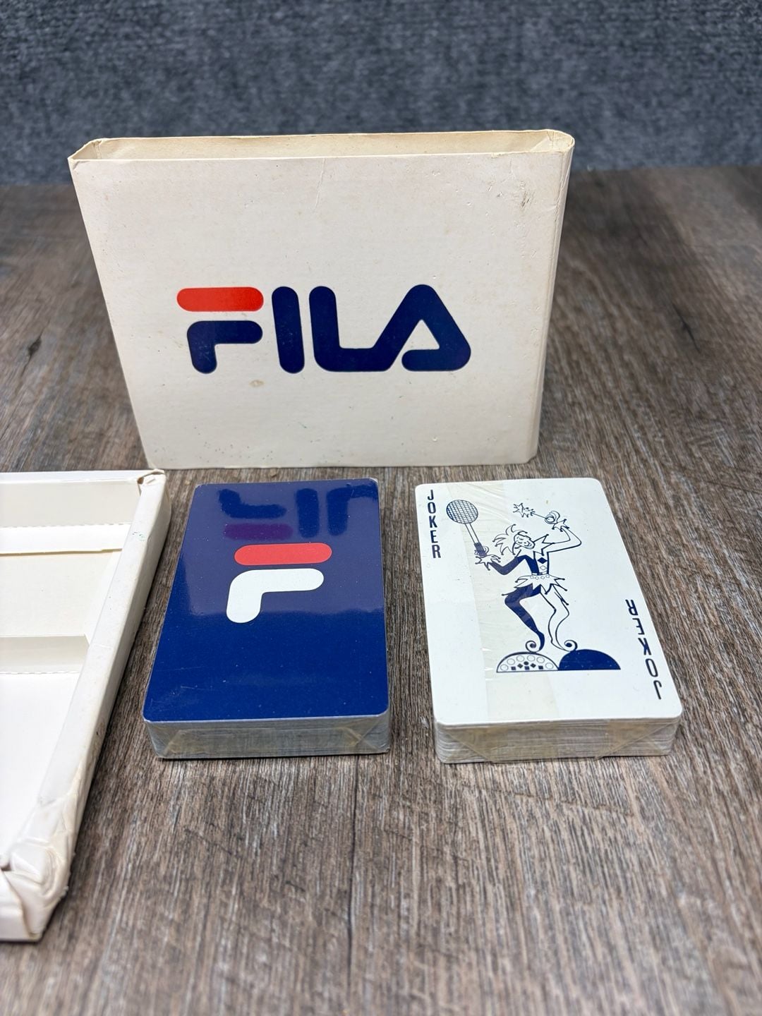 Fila Vintage Playing Cards Two factory sealed Decks Set in Box red/ blue decks
4