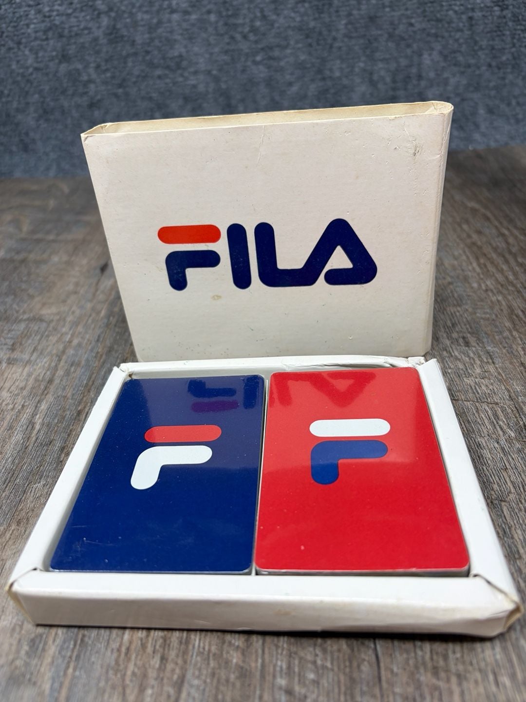 Fila Vintage Playing Cards Two factory sealed Decks Set in Box red/ blue decks
7