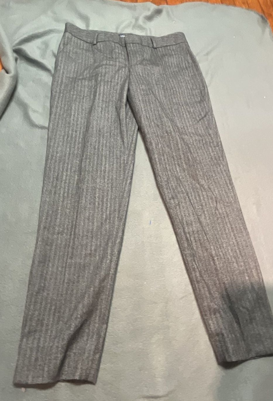 John Ashfield Girl Gray Pinstripe Two Piece Suit Set pants 12 Jacket 14  11