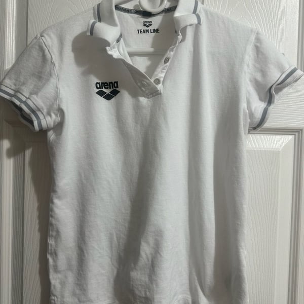 Arena Team Line Polo Shirt Size L White
