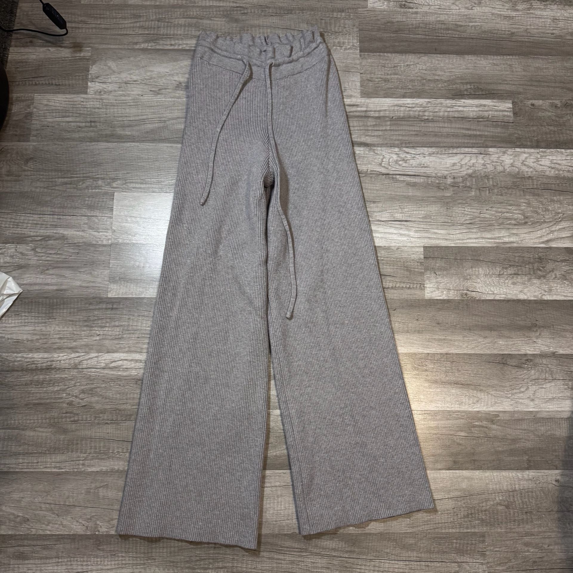 Faded Rose Sweater Size XL Gray Ribbed Long Sleeve Top 2