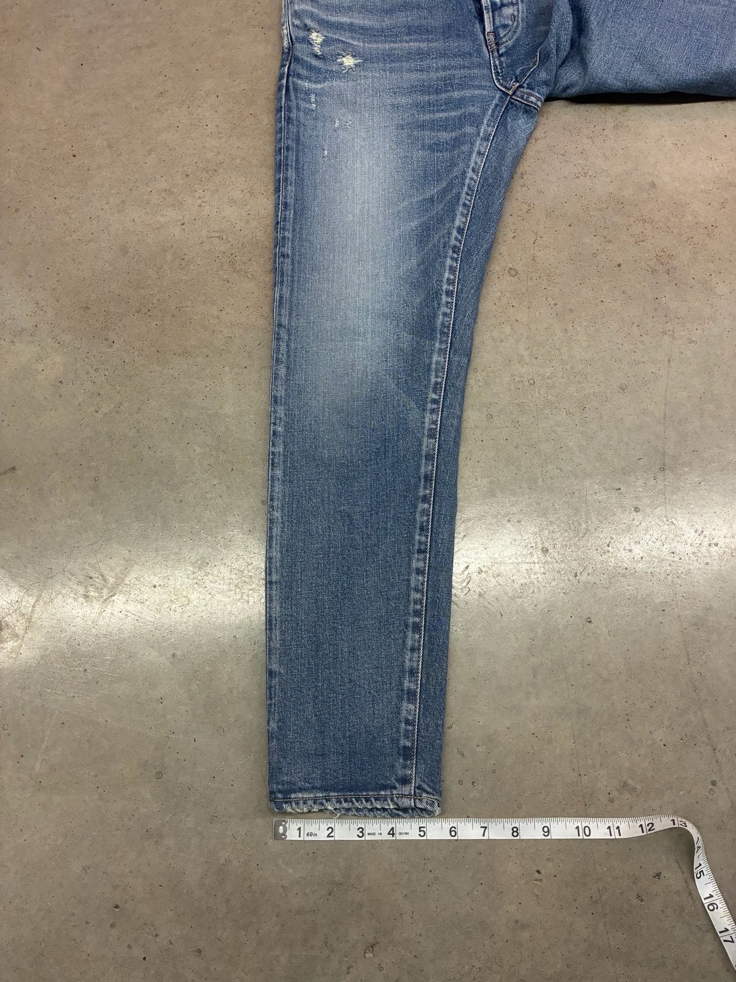 Moussy Vintage Denim Jeans Blue Distressed Tapered 8