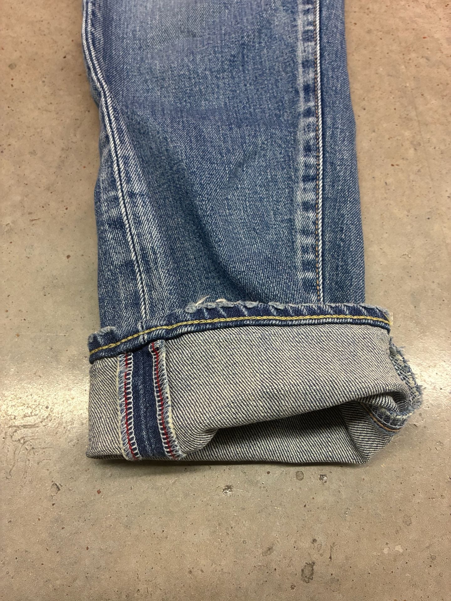 Moussy Vintage Denim Jeans Blue Distressed Tapered 12