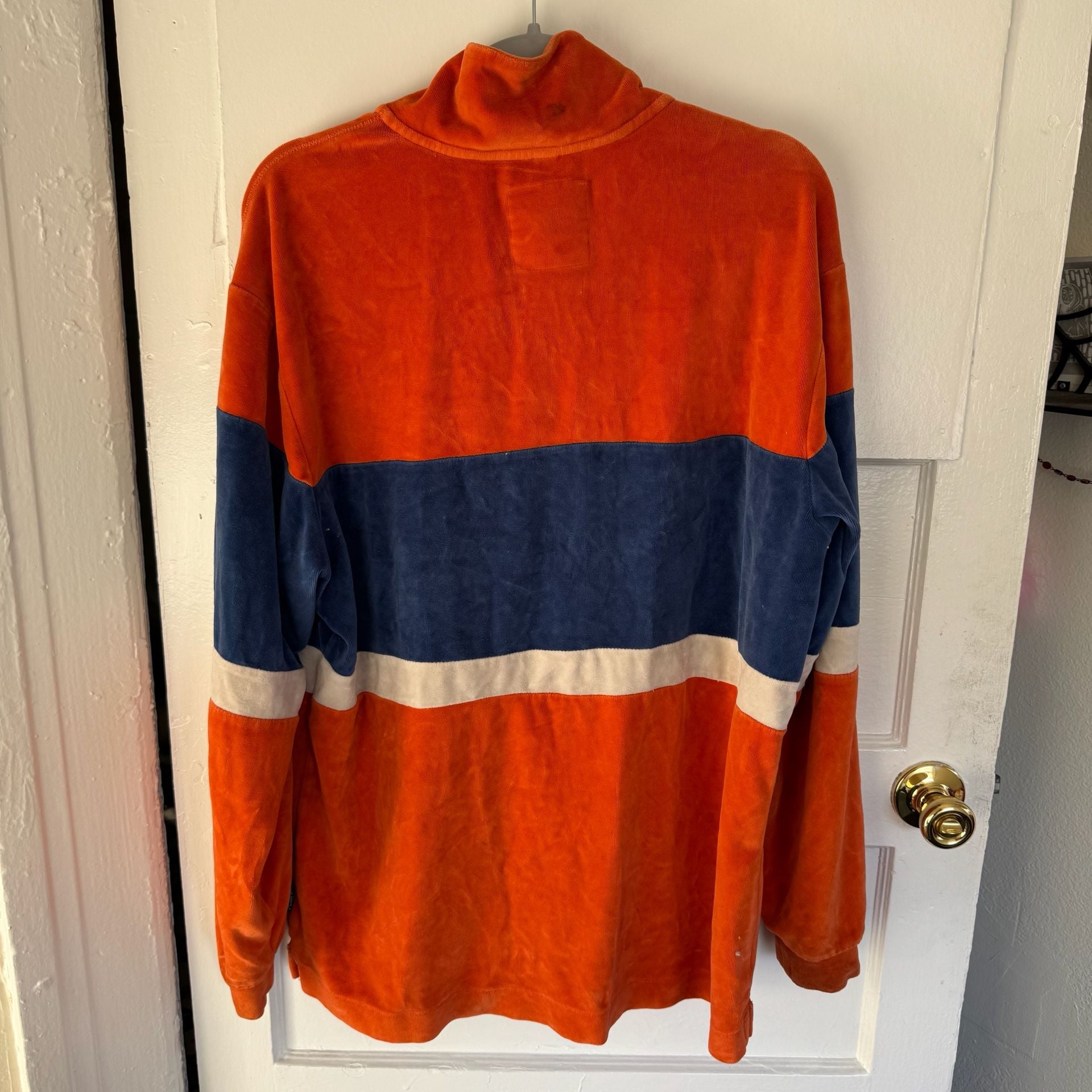 NAPA by Martine Rose Orange Velour Quarter Zip Jacket Napa x Martine Rose 4