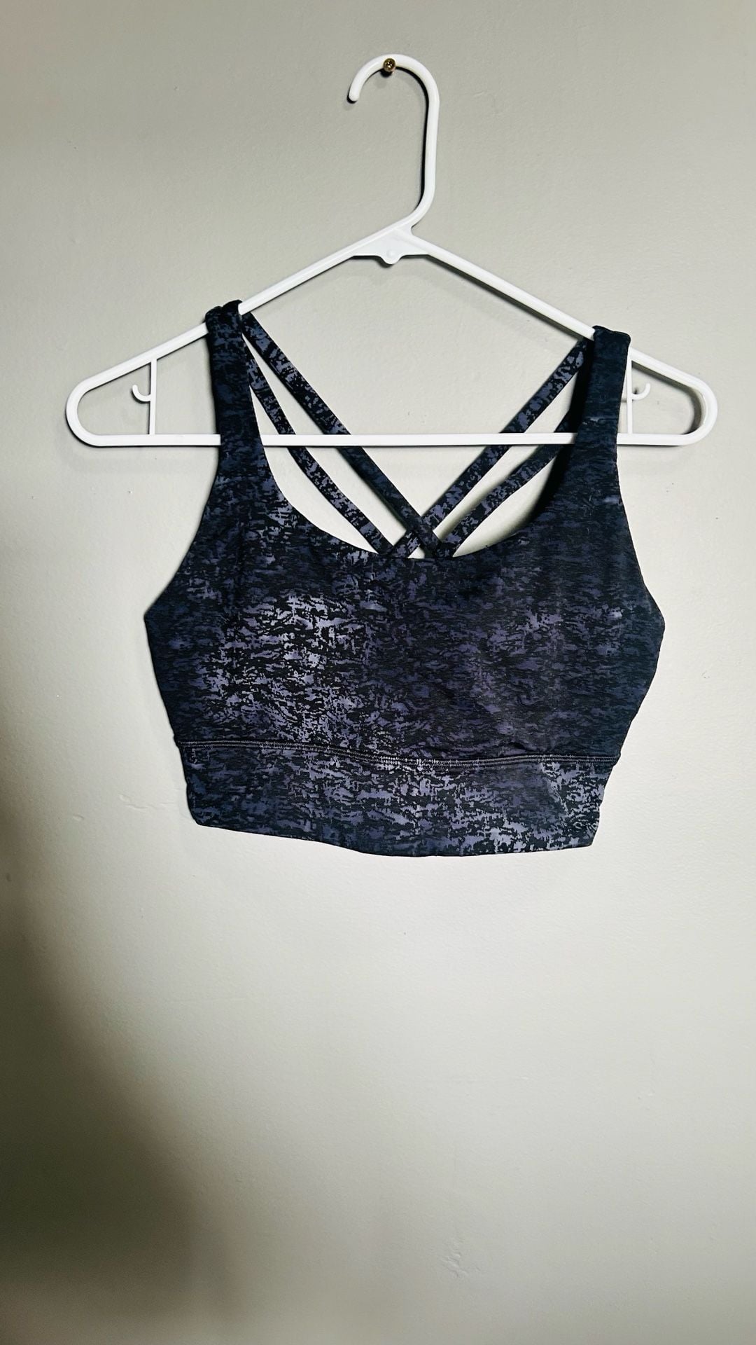 Lululemon Energy Long Line Bra Black Spray Dye. Pc 143 2