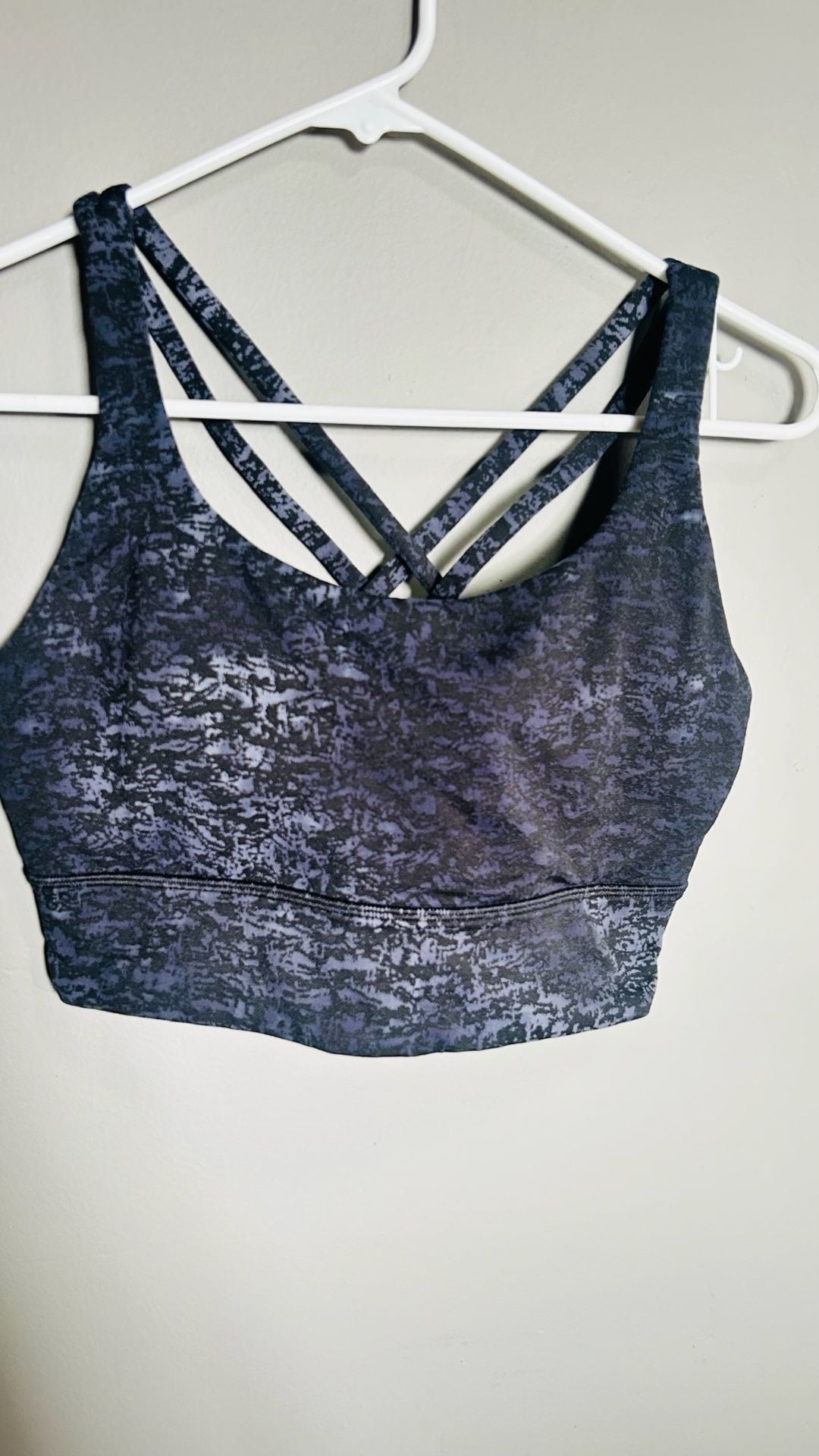 Lululemon Energy Long Line Bra Black Spray Dye. Pc 143 3